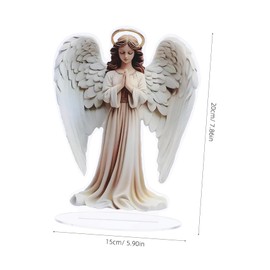 Ciieeo Acrylic Angel Table Sign Elegant Religious Decor for Christmas Weddings Everyday Use Scratch Resistant Home Ornament for Holiday Table Desk Display