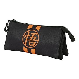 Dragon Ball Lining Ball-ECO Triple Pencil Case, Black, black, Eco Triple Pencil Case Lining Ball