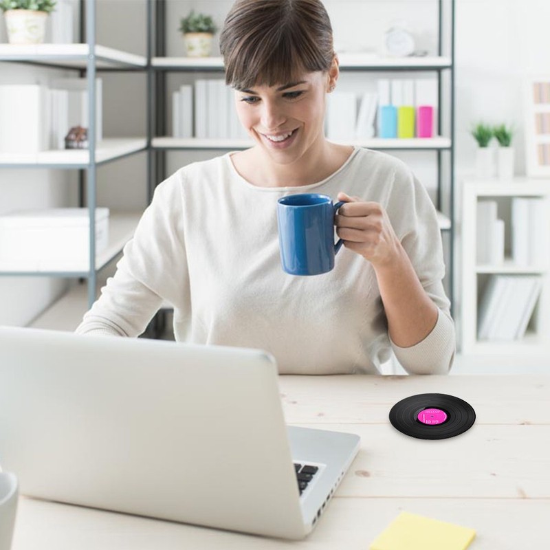 コースター シリコン 6枚セット SENHAI おしゃれ レコード コースター シリコンコースター コップ用マット コーヒー