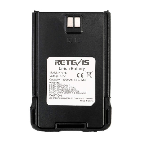 Retevis H-777S Original Walkie Talkies Battery,1100mAh Rechargeable Battery,3.7V 2 Way Radios Battery H-777S (not for H777) Walkie Talkies (1 Pack)