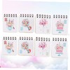 Operitacx 8pcs Escritorios Portable Notepad Floral Notebook Mini Ruled Lined