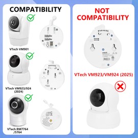Baby Monitor Mount for VTech VM924/VM901/VM923 Video Baby Monitor, Flexible Clamp Mount, Camera Baby Camera Mount Without Tools or Wall Damage