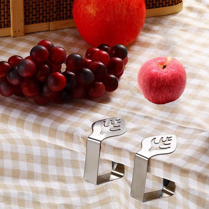 SUpoetry Pack of 6 Tablecloth Clips, Table Clips for Thick