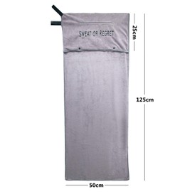 Steel Rebel - Sporthandtuch Fitnesshandtuch - 125cm x 50cm aus Weicher Mikrofaser mit 25cm Integrierter Reißverschlusstasche und Magnet - Home Workout