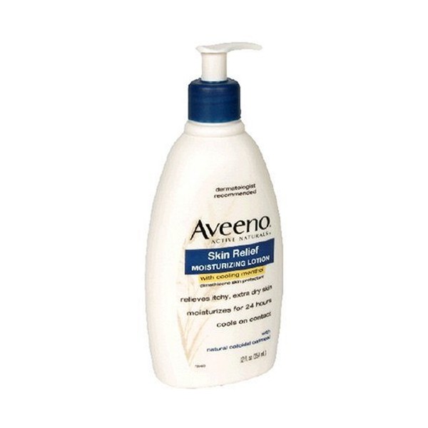 Aveeno Active Naturals Skin Relief Moisturizing Lotion, 12-Ounce Pump Bottles (Pack of 3)
