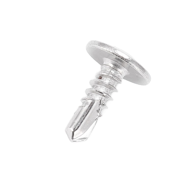 200Pcs Self Drilling Screw M4.2x13 Round Washer Head Stainless Steel