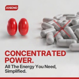 JOSEND CoQ10 + Magnesium + Vitamin C Softgels – Clinically Tested Heart, Immune & Energy Support Supplement – 60 Capsules