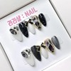 Luxury st Full Stone Handmade Nail Tips - Short Oval
