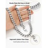 Stainless Steel Cuban Link Chain Necklace Trendy Women Men Jewelry