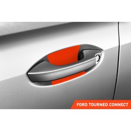 Luxshield Car Door Handle Protective Film Grip for Ford Tourneo Connect 3 (III) I 2022-2025 - Scratch Protection, Paint Protection Film - Transparent Glossy