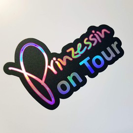 folien-zentrum - Prinzessin on Tour Oilslick Black 12 x 7.5 cm - High-Quality Car Tuning Sticker - OEM & JDM Car Sticker - Funny Sticker for Car - Car Sticker - Made in Germany