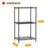 FIOCNOLE 3 Tier Standing Metal Wire Shelving Unit, Adjustable Height,