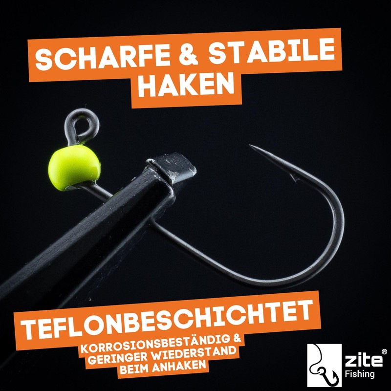 Zite Fishing Tungsten Pro Sharp Jighaken Forelle Neon 6 STK