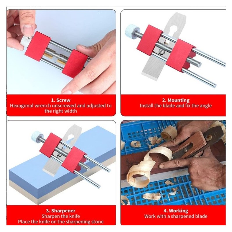 Honing Guide System Chisel Sharpening Guide Jig Kit Stainless Steel