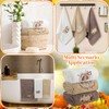 FuWeave 3Pcs Thanksgiving Hand Towels Fall Pumpkin Brown Hand Towels