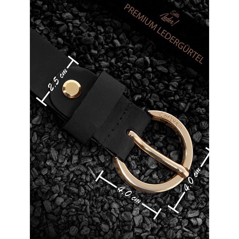 Cartvelli Women's Leather Belt 2.5 cm Narrow with Gift Box