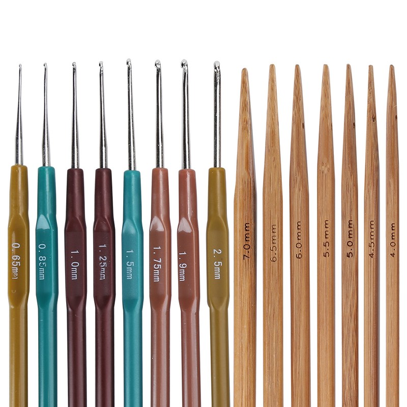 Crochet Set Sweater Needle Plastic Handle Fine Lace Knitting Carbonized