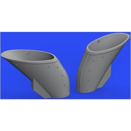 Eduard EDU648766 1/48 Brassin Graman F4F-3 Wildcat Exhaust Pipe (For Edual) Plastic Model Parts, Molded Color