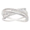 Silver Anillo De Plata Pura Sobre Latón Con Zirconia Cubica