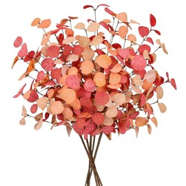 5 Tallos de Eucalipto Artificial, 60 cm Ramas Artificiales Decoracion, Follaje Artificial para Florero, Adecuadas para Bodas, Mesas de Comedor,...    