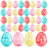 Silipull 72 Pcs Marble Religious Easter Eggs Bulk Plastic Empty