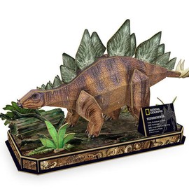 ASSYME Stegosaurus Papercraft 3D Puzzle, Easy for Kids, No Glue Tools Required
