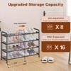 KANAV 4-Tier Expandable Shoe Rack – Adjustable Shoe Organizer &