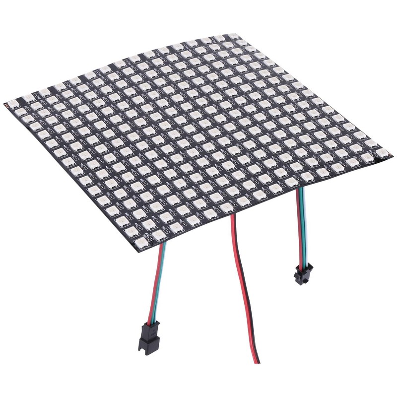 Ahvqevn WS2812B LED RGB Flexible Pixel Panel 16X16 Individually Addressable