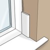 Pencil Round Architrave uPVC Plastic Finishing Trim Moulding (2.5m) -