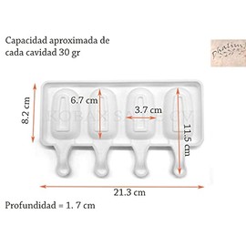Molde de silicon para paletas mini magnum