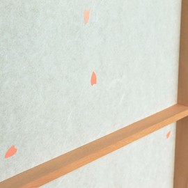 Daitai TB-003 Standing Shoji Paper, Cherry Blossom Pattern, Mino Size, 2 Sheets