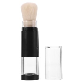 DOITOOL Retractable Blush Brush with Refillable Loose Powder Bottle Jars Portable Face Liquid Brush with Cover for Color Highlight Contour Blush Powder Cosmetics