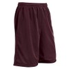 Champro Unisex-Youth Standard Diesel 7" Inseam Polyester Shorts, Maroon, Youth