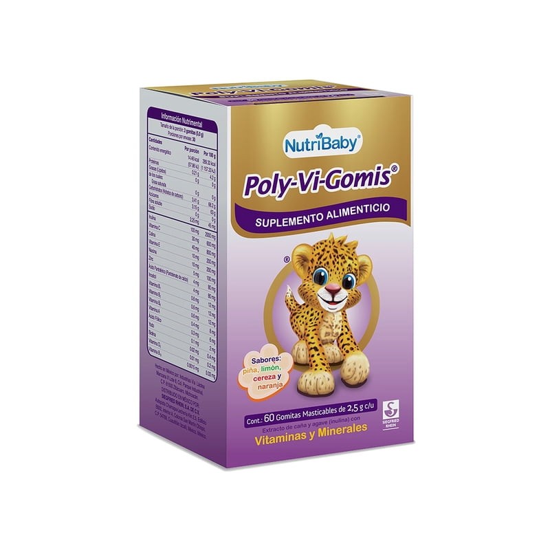 Suplemento alimenticio Poly Vi Gomis 60 gomitas masticables 2.5 g