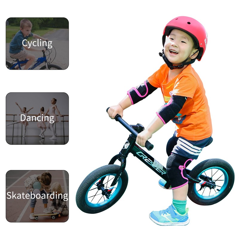 Children Protective Gear Set Soft Adjustable Kid Elbow Pads Knee