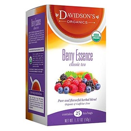 Davidson's Organics, Berry Essence, 25-count Tea Bags, Pack of 6