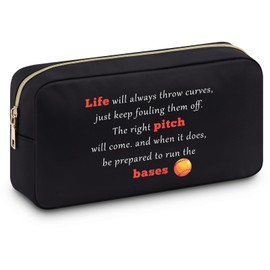 Softball Gifts for Women Makeup Bag Inspirational Present for Women Her Mom Sister Softball Themed Gifts for Friend Lover Christmas Birthday Present Cosmetic Bag