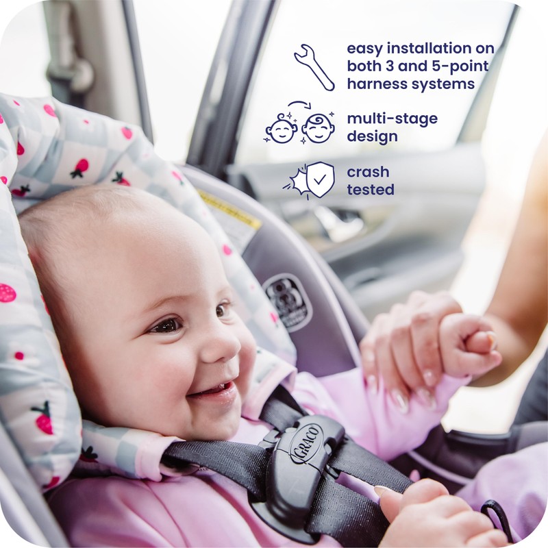 GoldBug Deluxe Duo Car Seat Head Support + Matching Strap