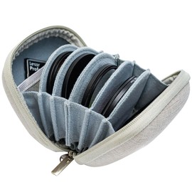 tunghey 8 Pockets Hard Shell Lens Filter Bag Up to 95mm, Water Resistant & Dustproof, Camera Filter Pouch with Microfiber Cleaning Cloth, Filter Carrying Case for Photography Filter Round Filter