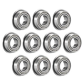 sourcing map MF126ZZ Flanged Ball Bearings 6 x 12 x 4 mm Double Metal Shielded (GCr15) Pack of 10