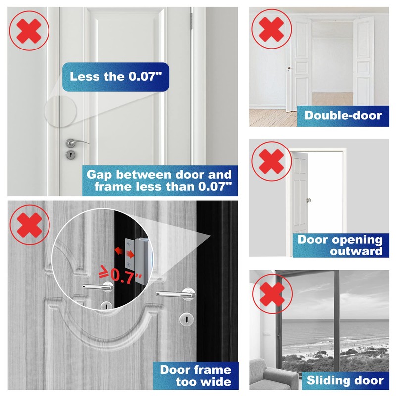 Door Reinforcement Lock Withstands 800lbs of Force - Extra Door