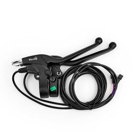 L-faster Wuxing 115PDD Brake Lever Grip with Rearview Mirrors Jack for e-Bike, Scooter, Scooter