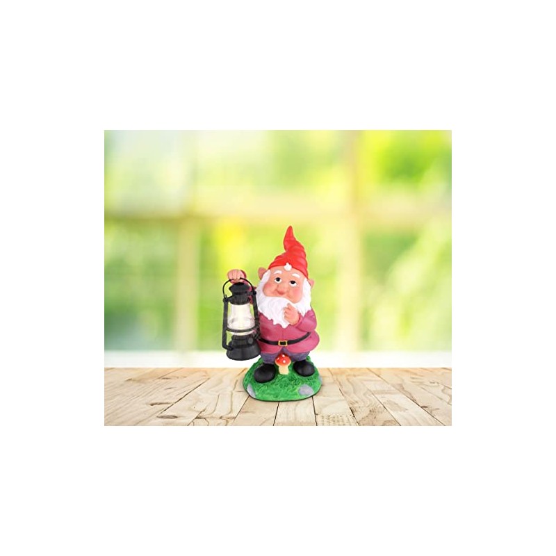 Globo Garden LED Gnome Solar Lantern, Multi-Colour