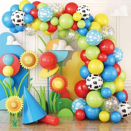 Pack of 100 Balloons, Colourful, Rainbow Small Latex Helium Balloons for Parties, Decoration