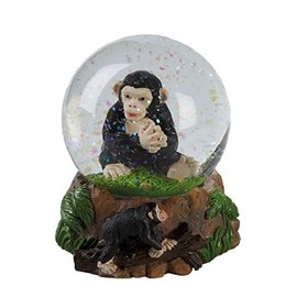 Ravensden Snow Globe Glitter Chimp 8 cm Snow Globe Glitter Monkey Animal