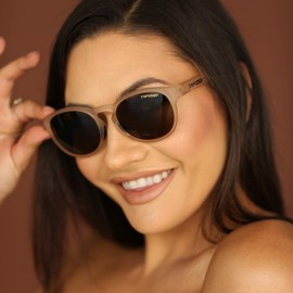 Tifosi Svago Sunglasses (Satin Crystal Brown, Brown)