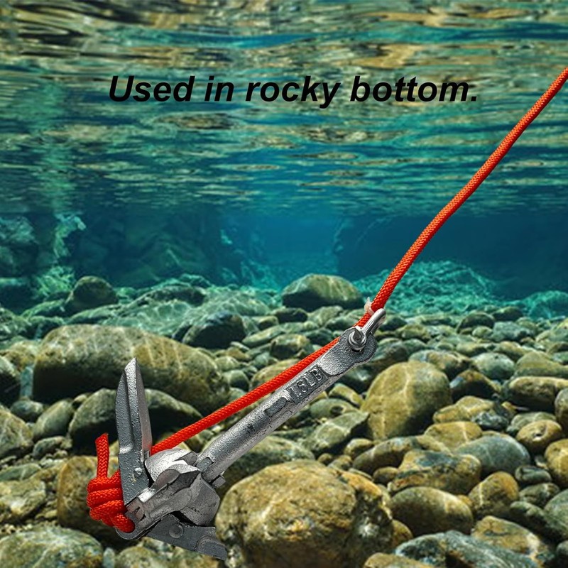 BeGrit Kayak Anchor 1.5 lb Small Boat Anchor Kit Folding