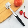 Meat Tenderizer Dual Sided Zinc Alloy Ergonomic Rubber Handle Balanced
