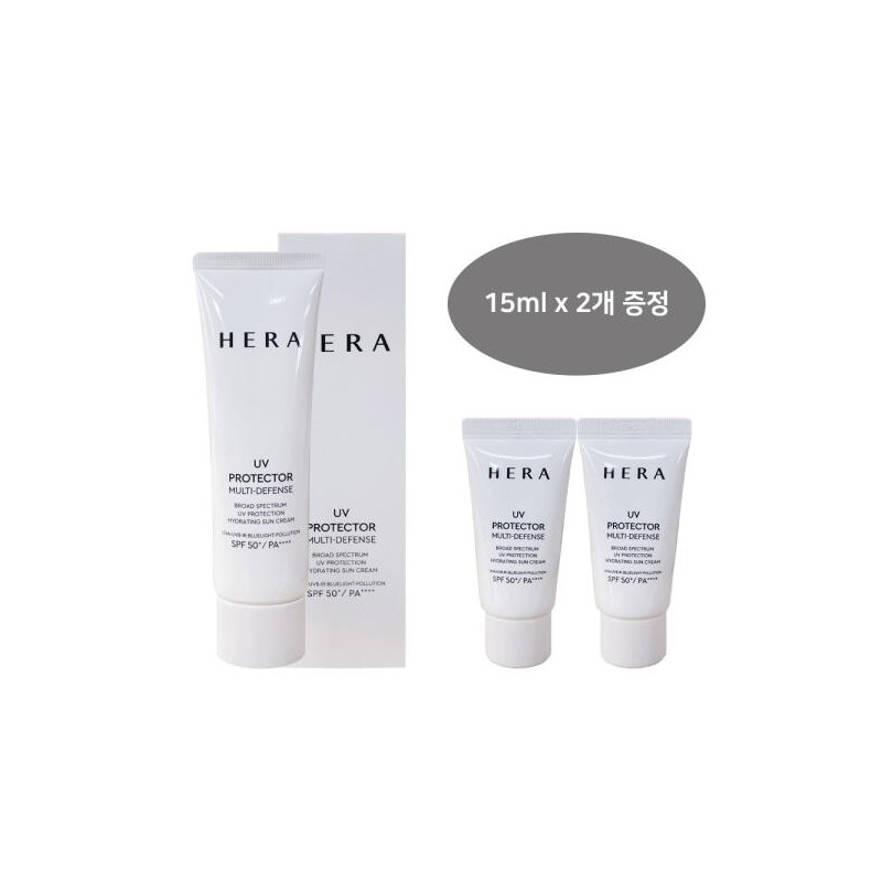 HERA 헤라 UV프로텍터 멀티디펜스 선크림 50ml+15mlx2개 Hera UV Protector Multi