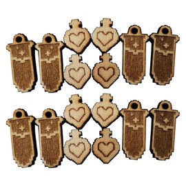Paint Your Own Wooden Charms Set (Pixel Potions)